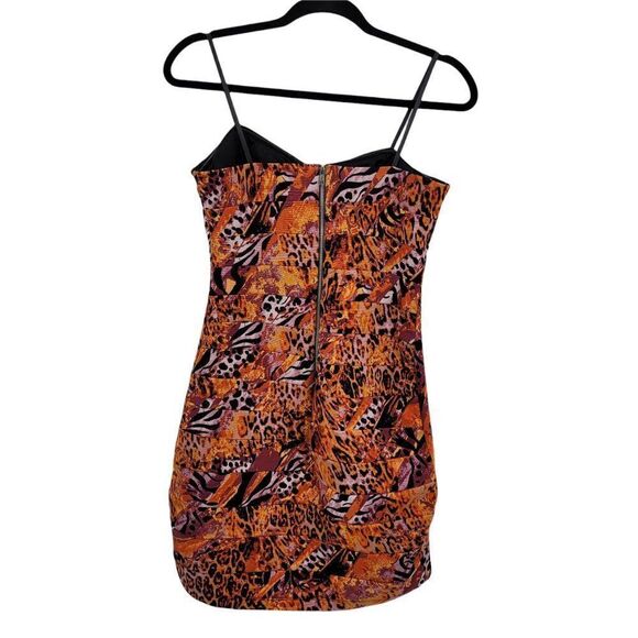 Vtg 90's City Triangles Grunge Animal Multimedia Patchwork Bodycon‎ Dress Sz M - Picture 7 of 13